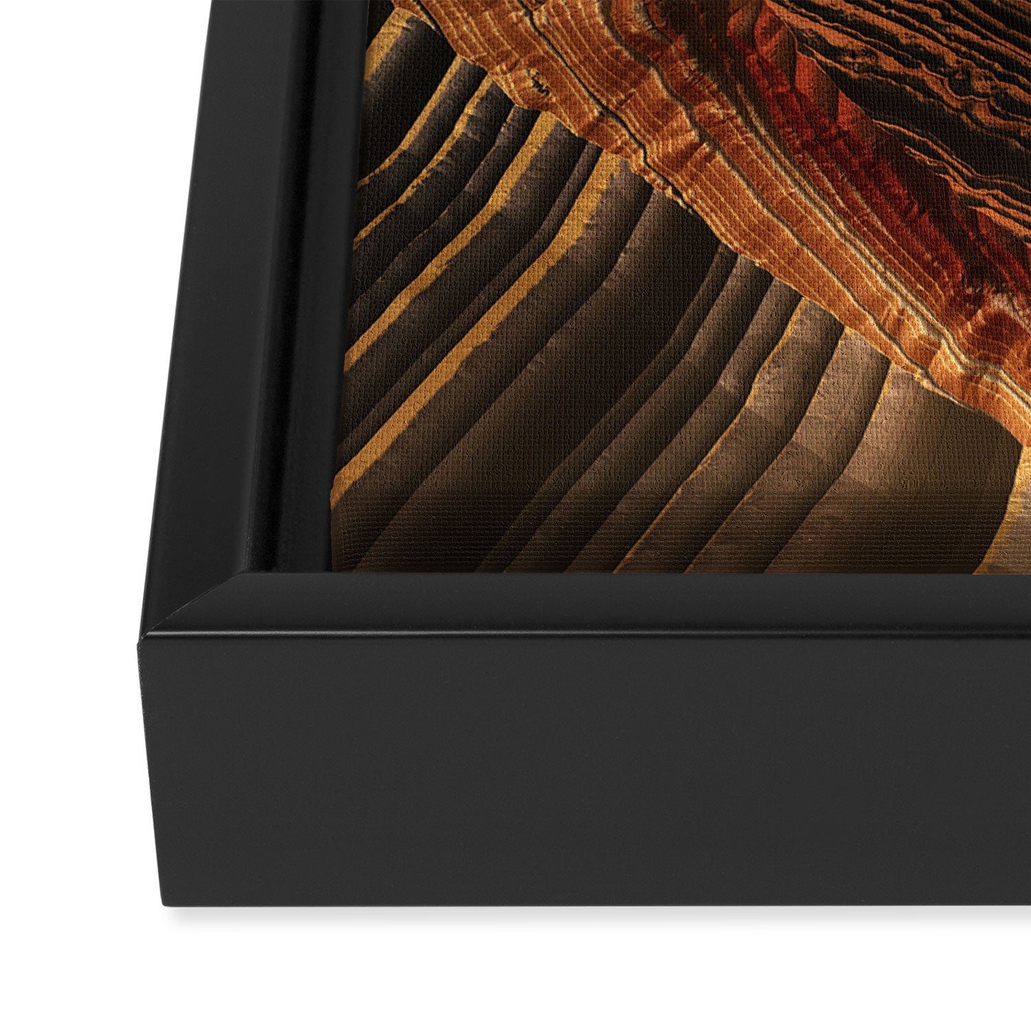 Tiger's Eye Canyon Framed Canvas Print Gallery Image 3