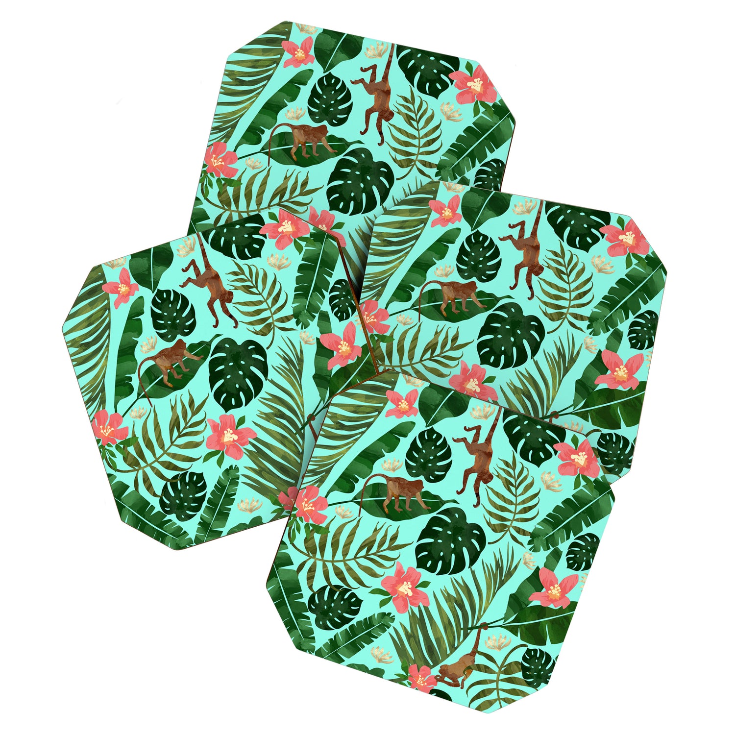 Tropical Garden - Mint Coaster Gallery Image 1