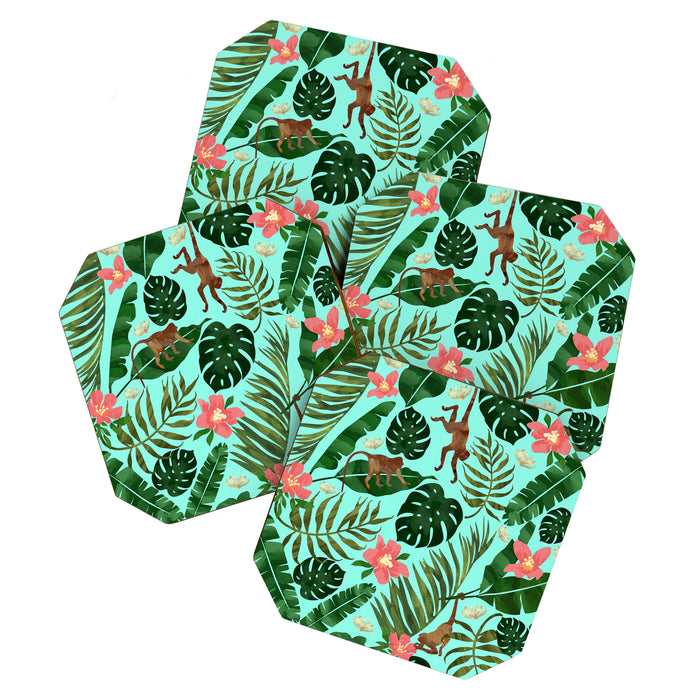 Tropical Garden - Mint Coaster Gallery Image 1