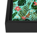 Tropical Garden - Mint Framed Canvas Print Gallery Image 3