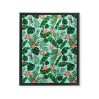 Tropical Garden - Mint Framed Canvas Print Gallery Image 8