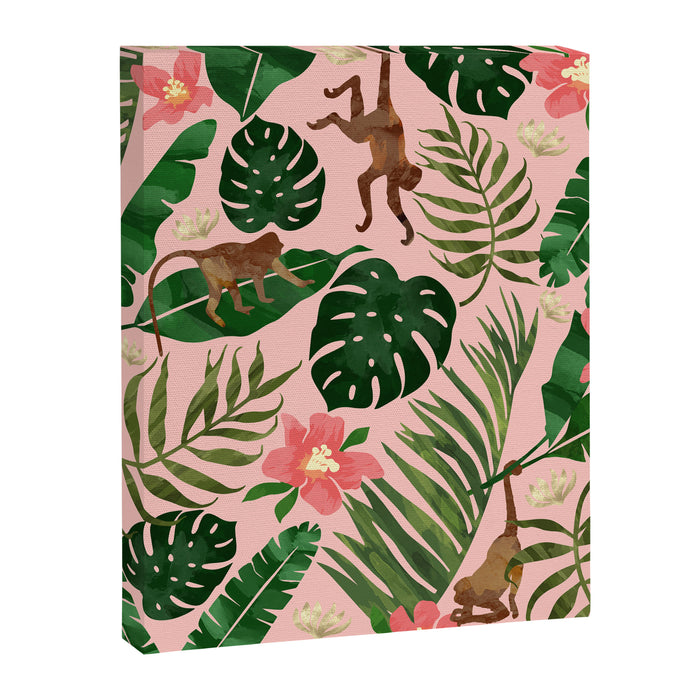 Tropical Garden - Pink Canvas Print Gallery Image 1