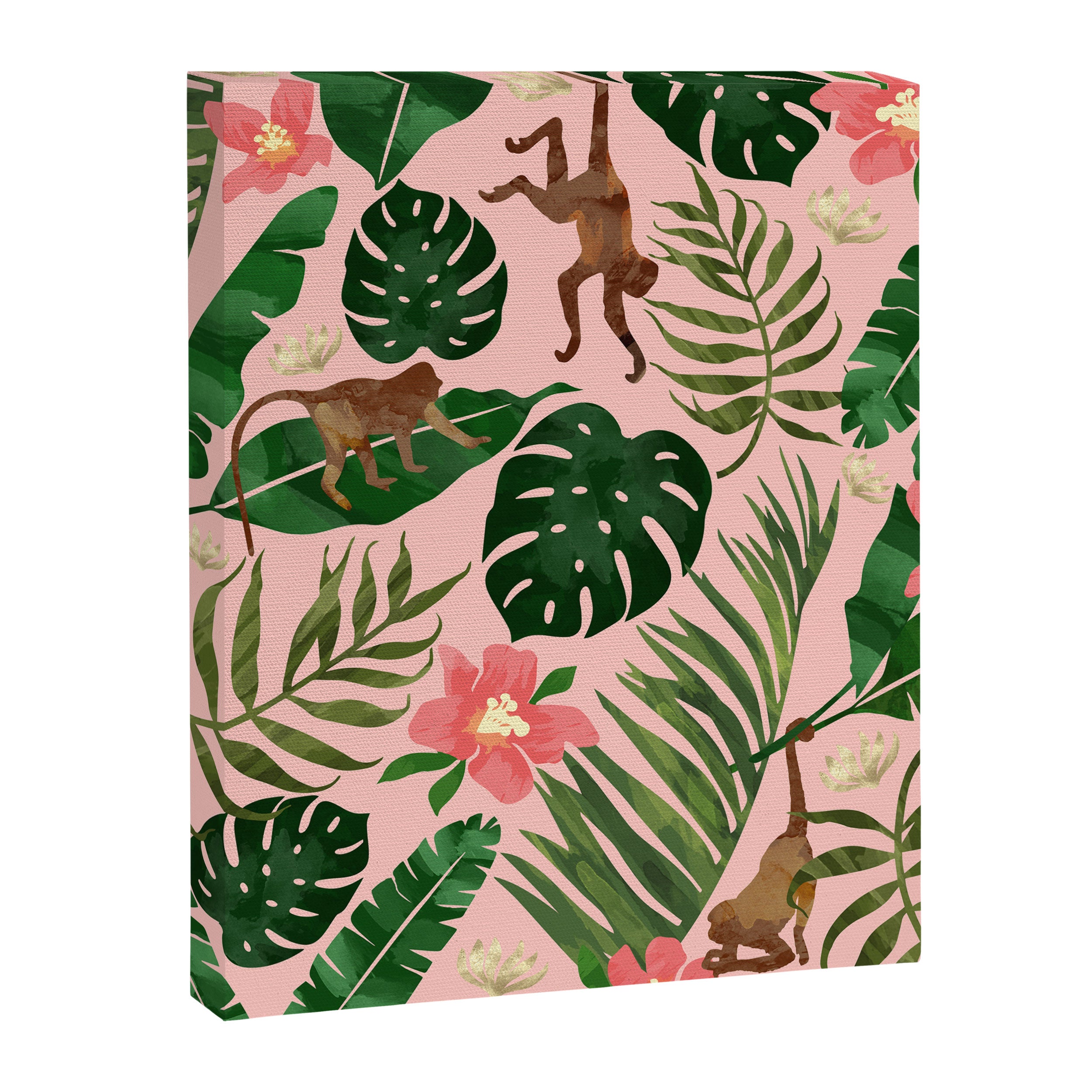 Tropical Garden - Pink Canvas Print Gallery Image 8