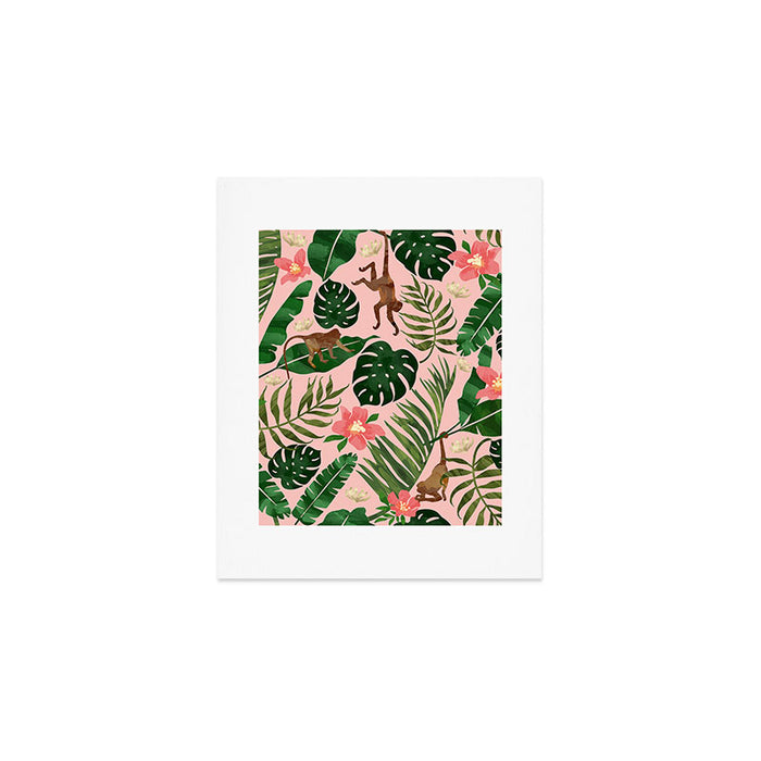 Tropical Garden - Pink Art Print Gallery Image 1