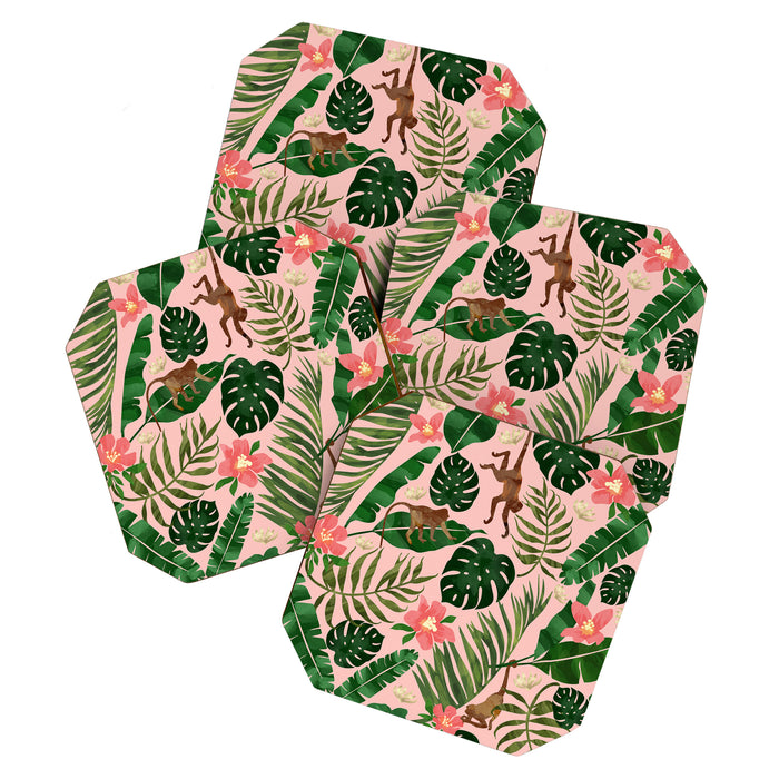 Tropical Garden - Pink Coaster Gallery Image 1