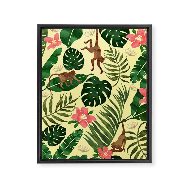 Tropical Garden-Yellow Framed Canvas Print Gallery Image 8