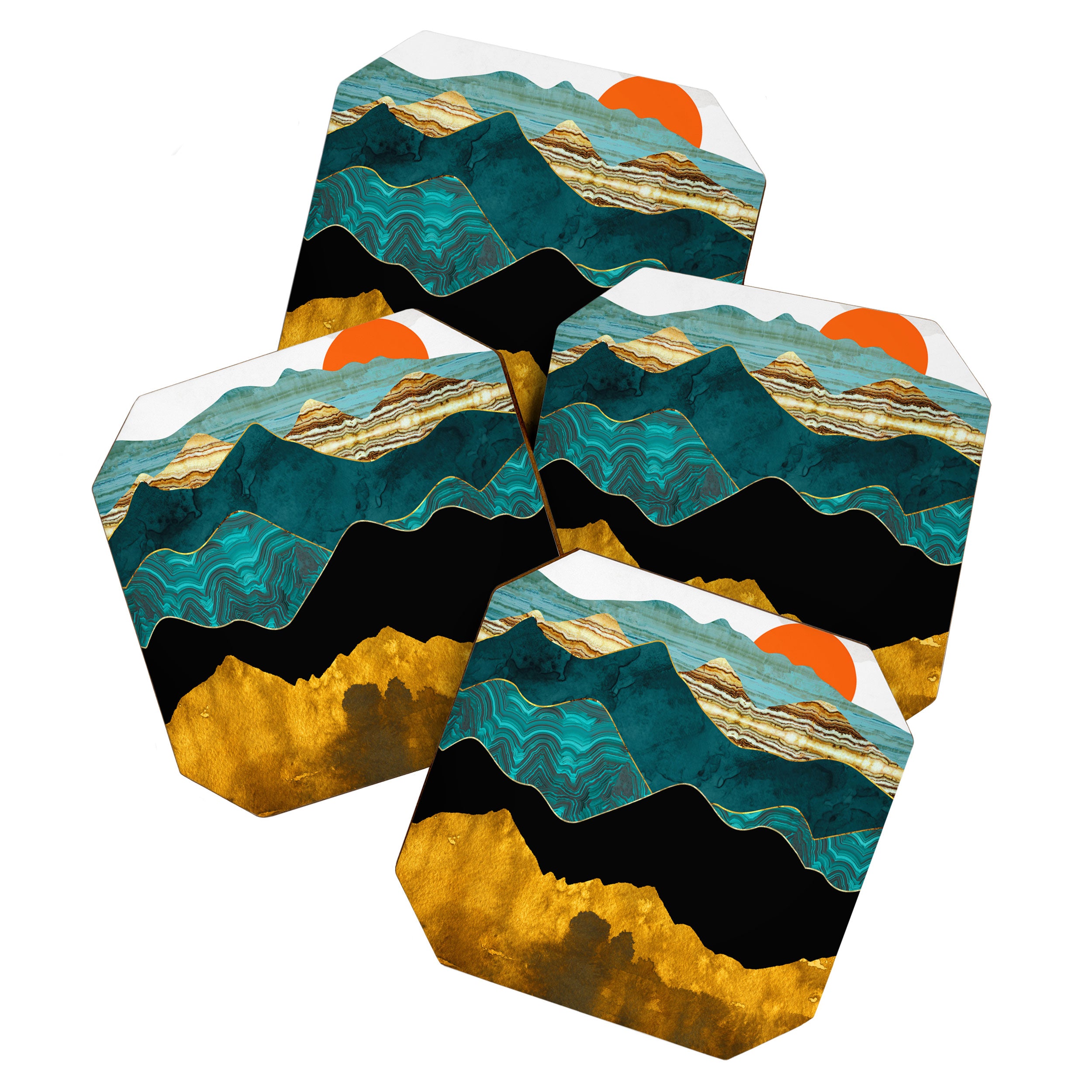Turquoise Vista Coaster Gallery Image 1