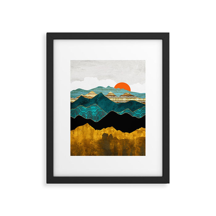 Turquoise Vista Framed Art Print Gallery Image 1