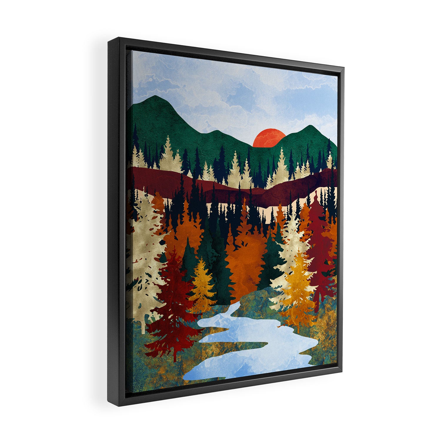 Valley Stream Framed Canvas Print Gallery Image 2