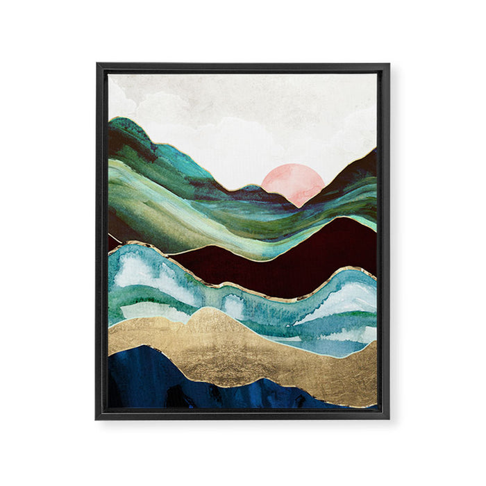 Velvet Mountains Framed Canvas Print Gallery Image 1