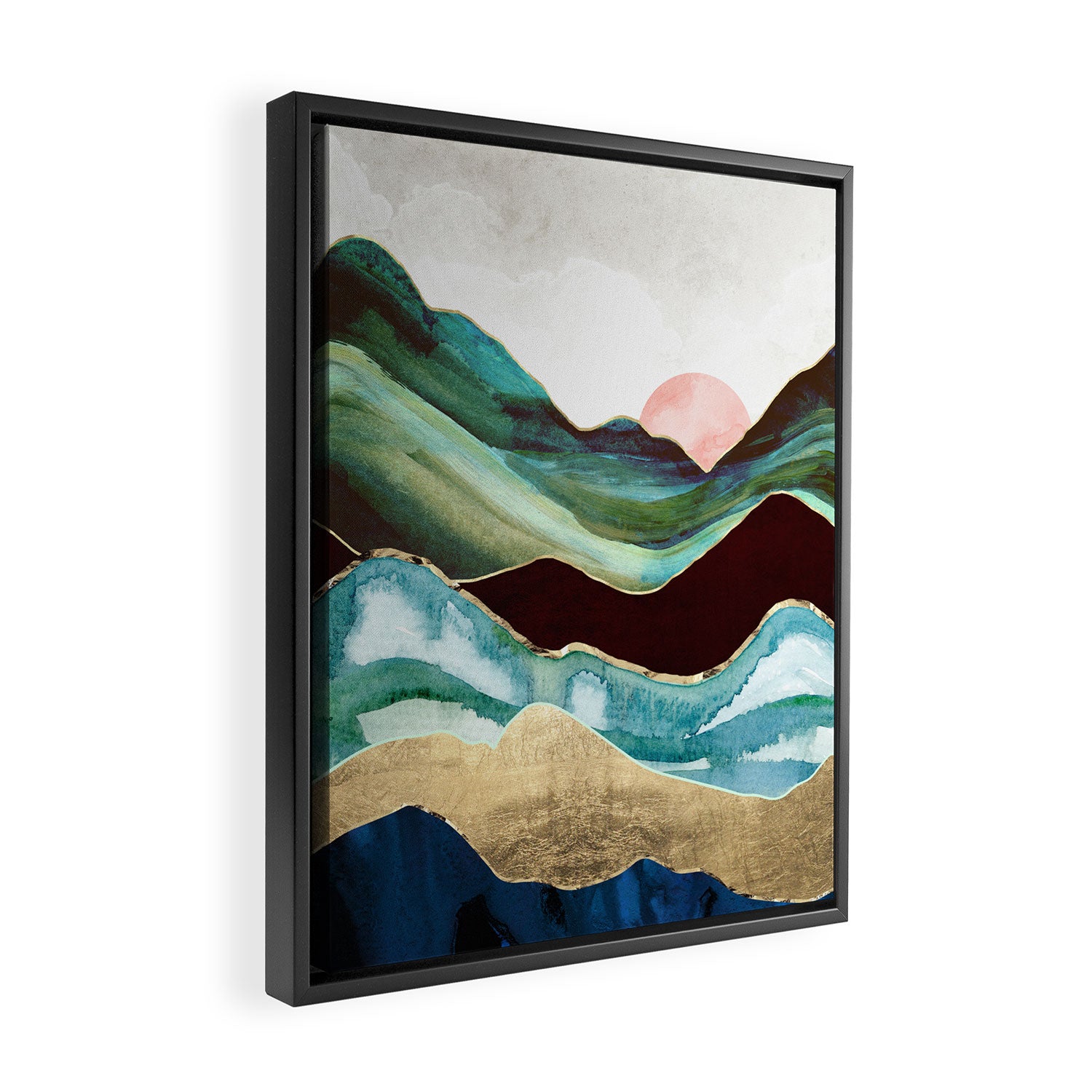Velvet Mountains Framed Canvas Print Gallery Image 2
