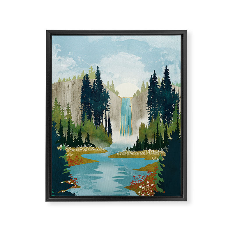 Waterfall Vista Framed Canvas Print Gallery Image 8