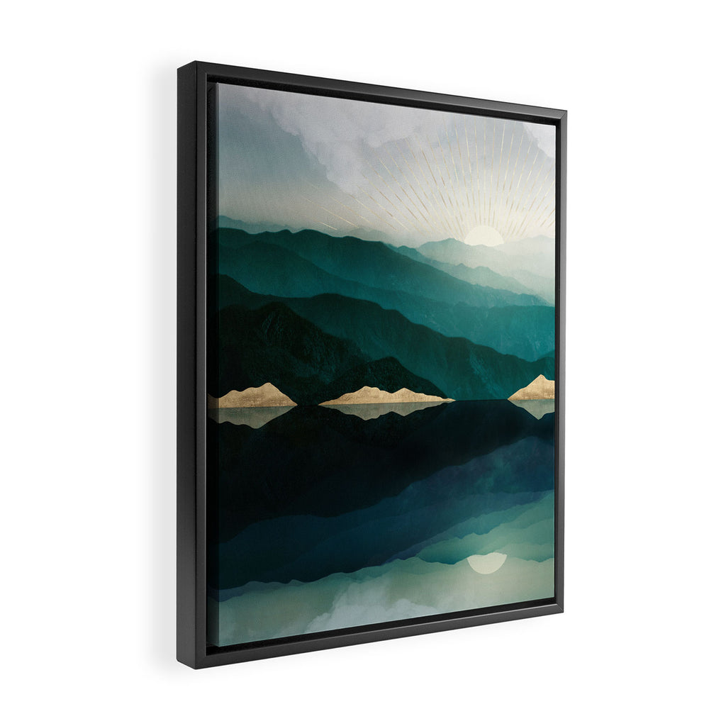 Waters Edge Reflection Framed Canvas Print Gallery Image 2