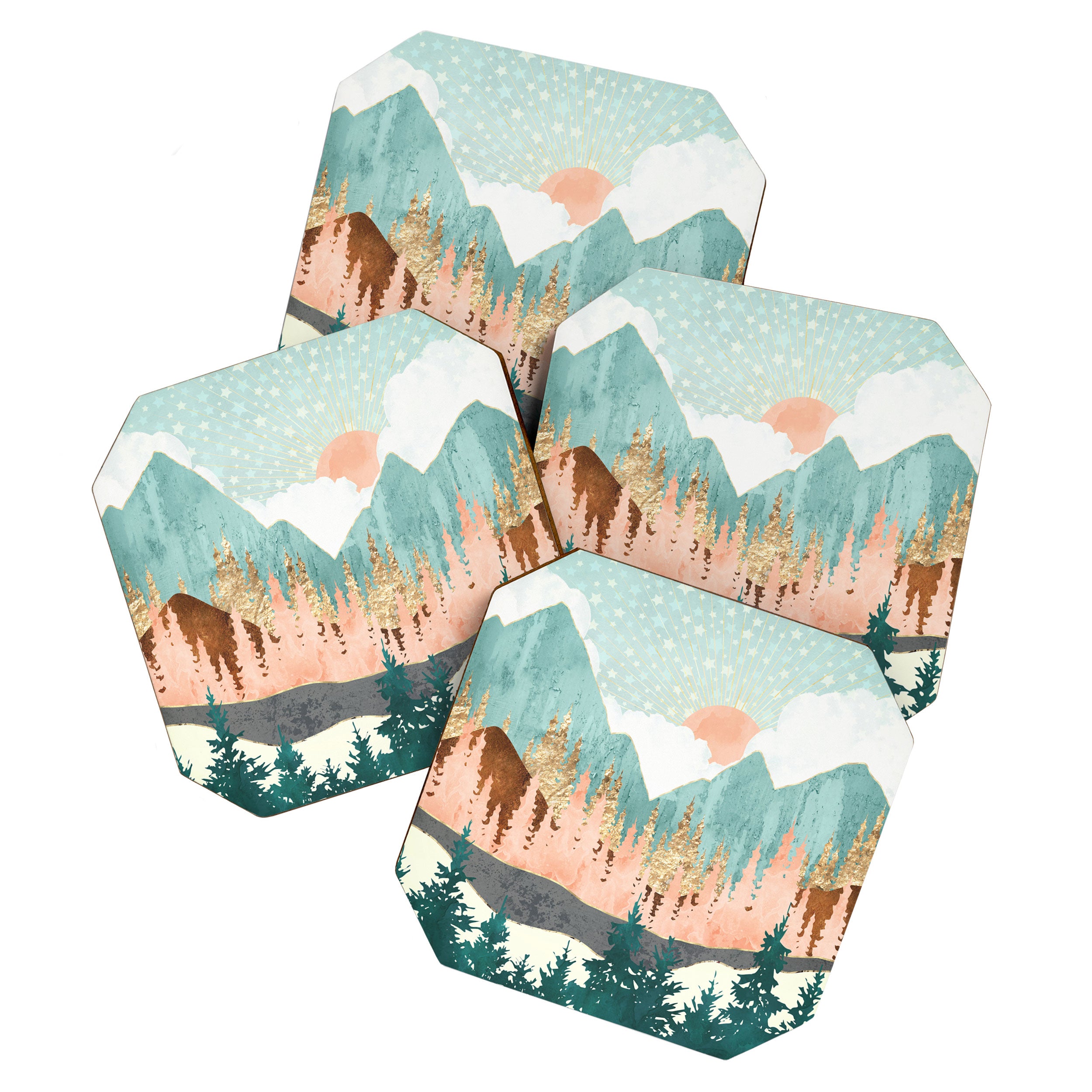 Winter Forest Vista Coaster Gallery Image 1