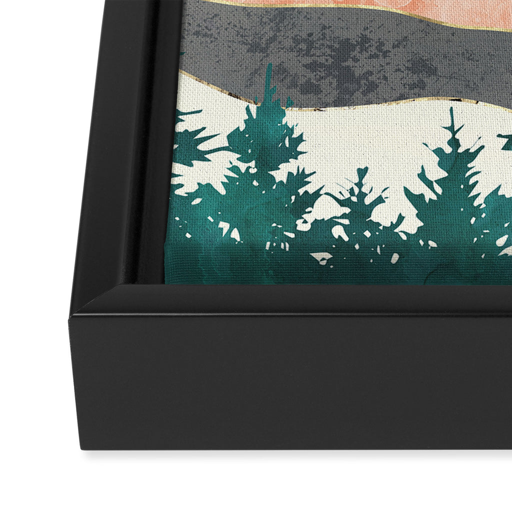 Winter Forest Vista Framed Canvas Print Gallery Image 3