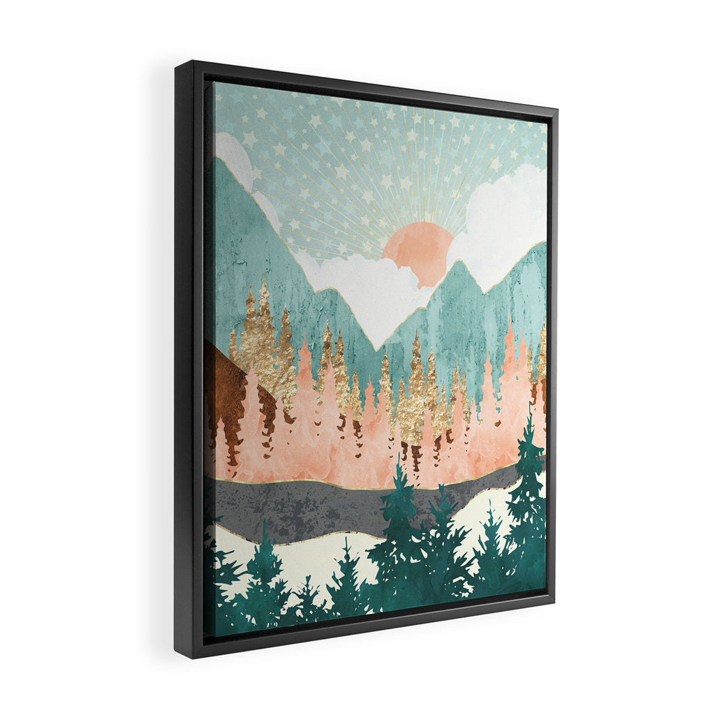 Winter Forest Vista Framed Canvas Print Gallery Image 2