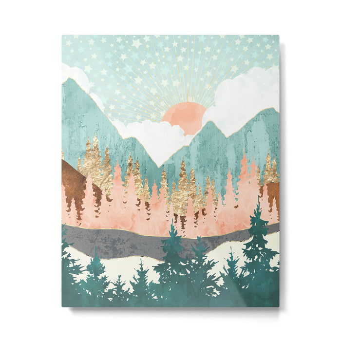 Winter Forest Vista Metal Print Gallery Image 1