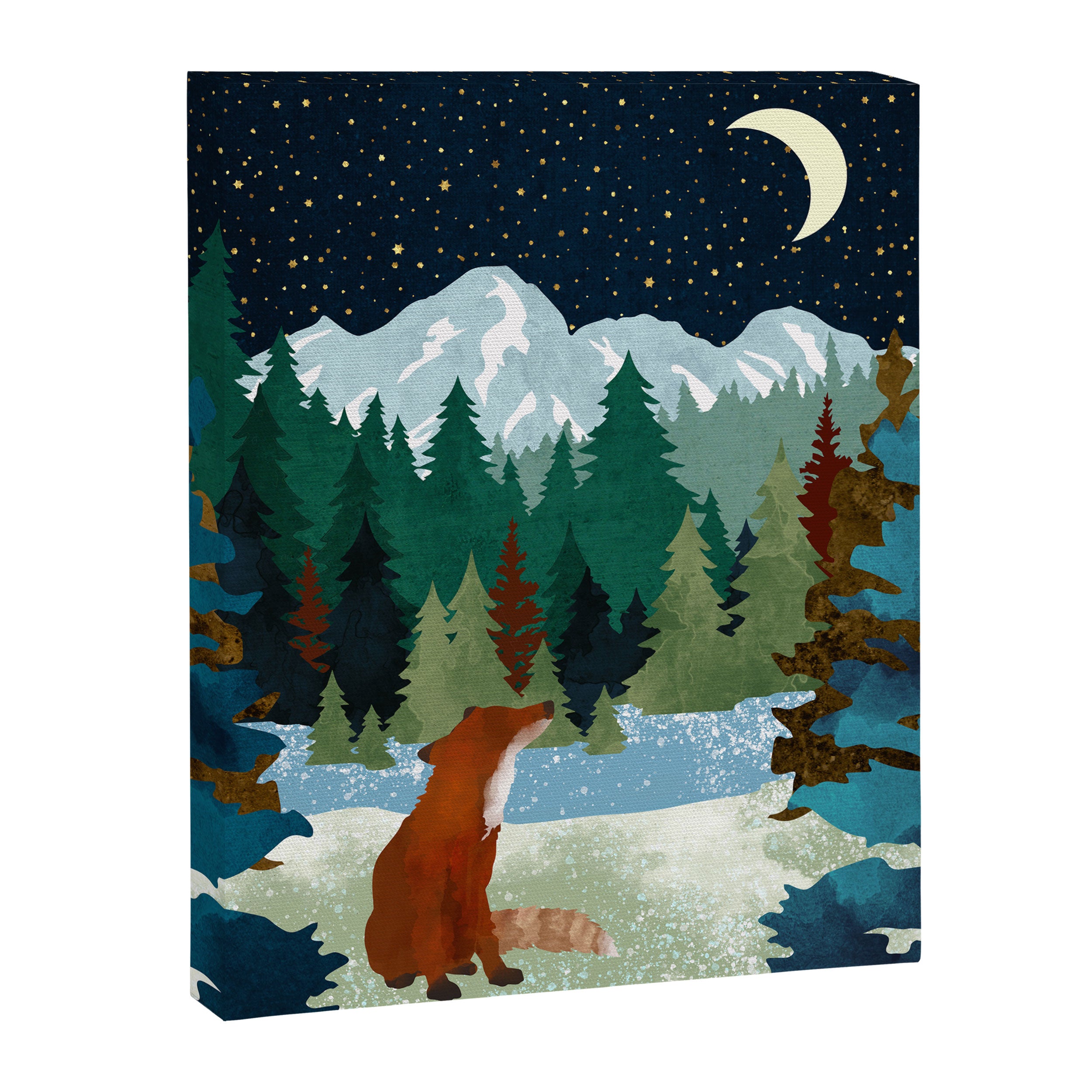 Winter Fox Vista Canvas Print Gallery Image 8
