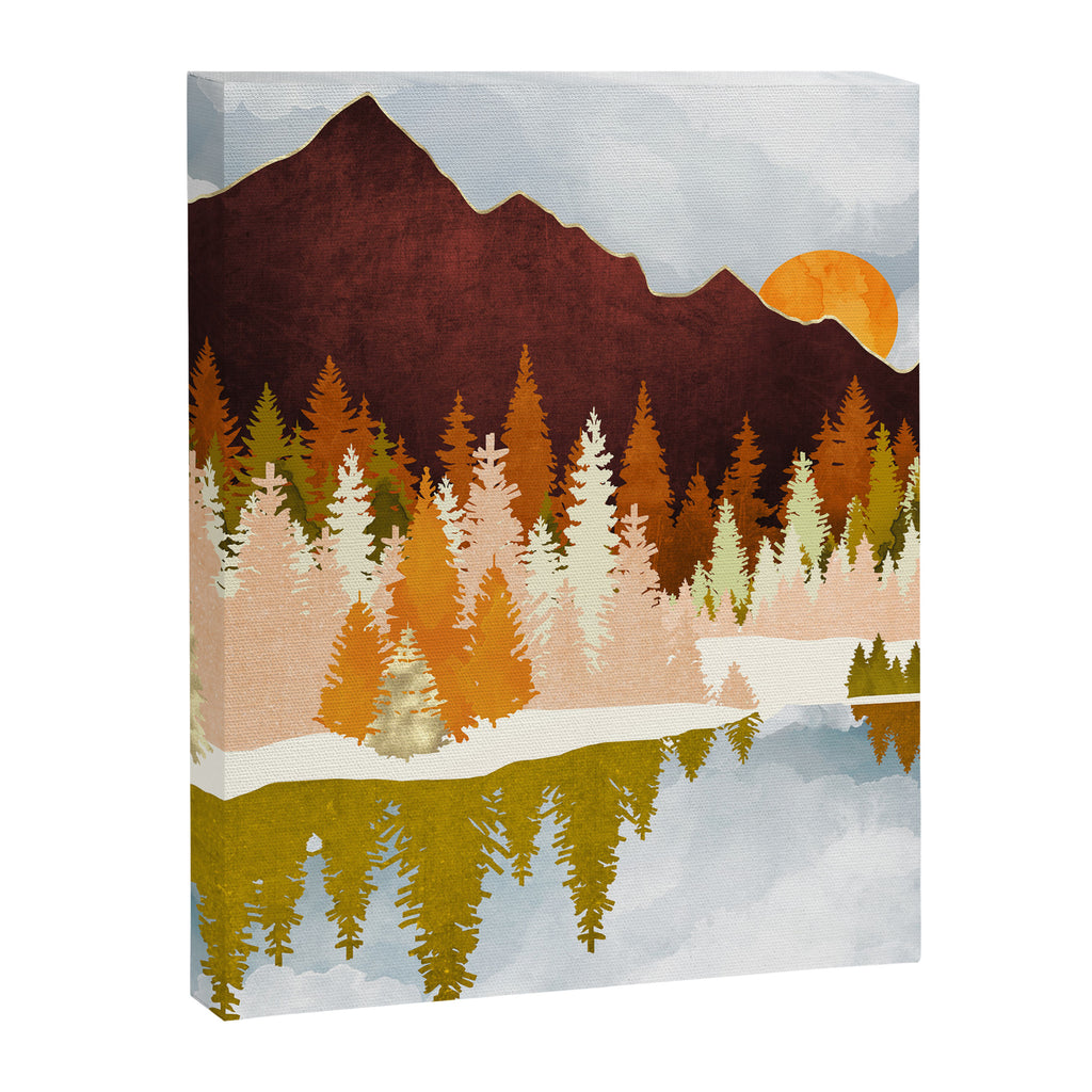 Winter Lake Forest Canvas Print Gallery Image 8