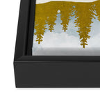 Winter Lake Forest Framed Canvas Print Gallery Image 3