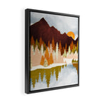 Winter Lake Forest Framed Canvas Print Gallery Image 2