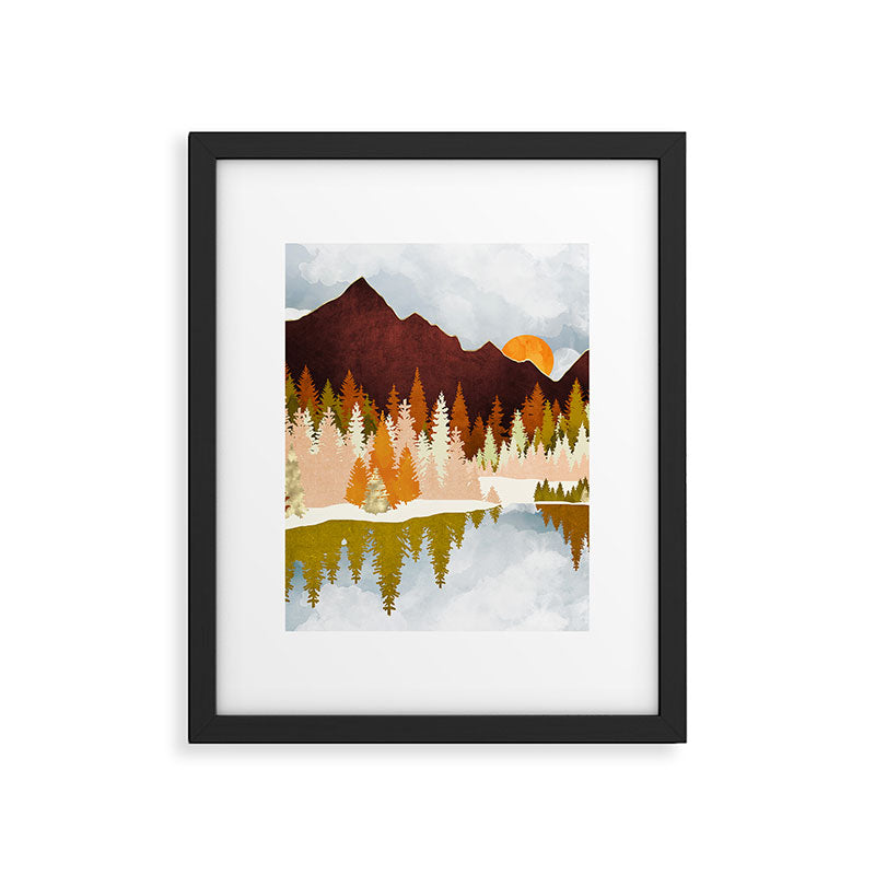 Winter Lake Forest Framed Art Print Gallery Image 6