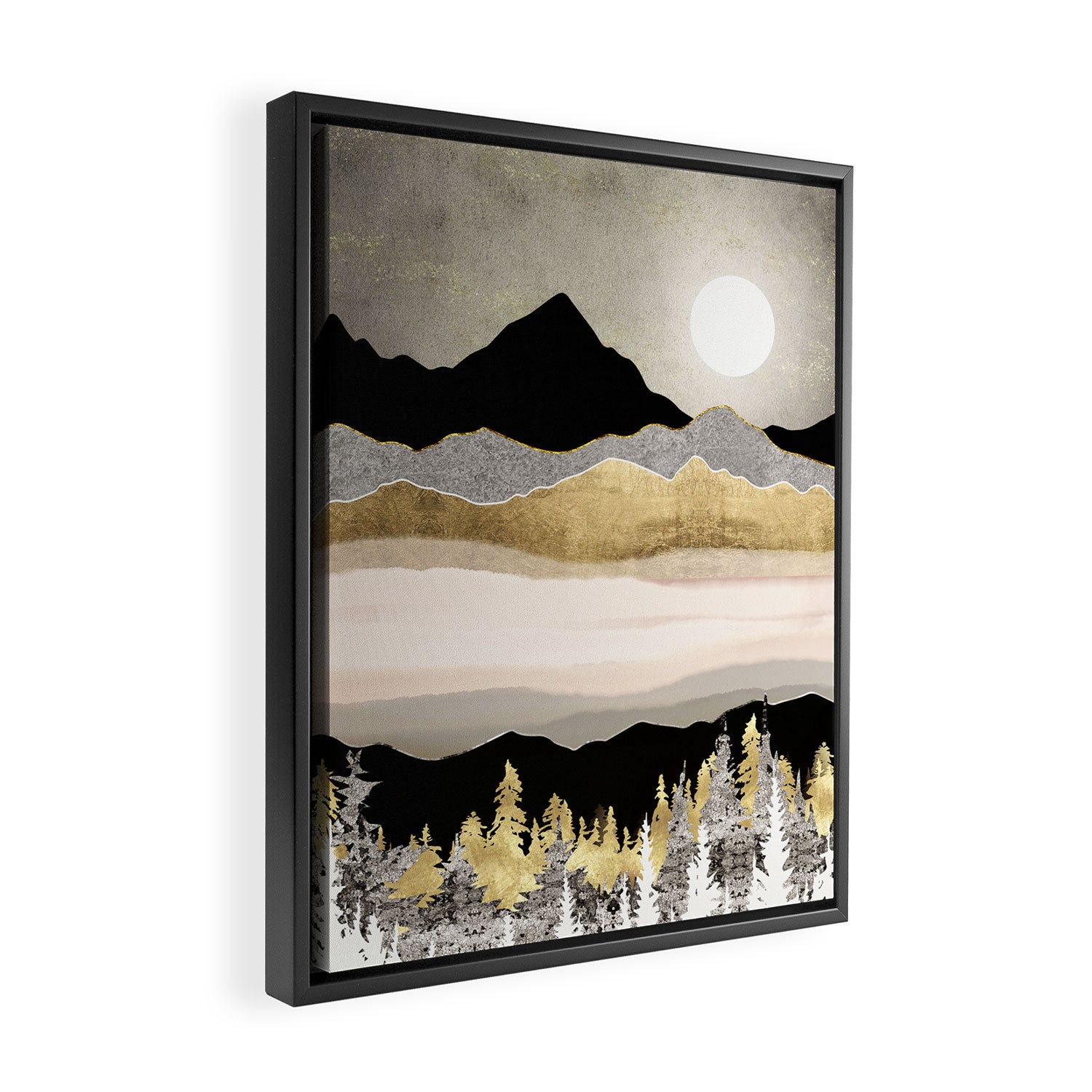 Winter Moon Framed Canvas Print Gallery Image 2