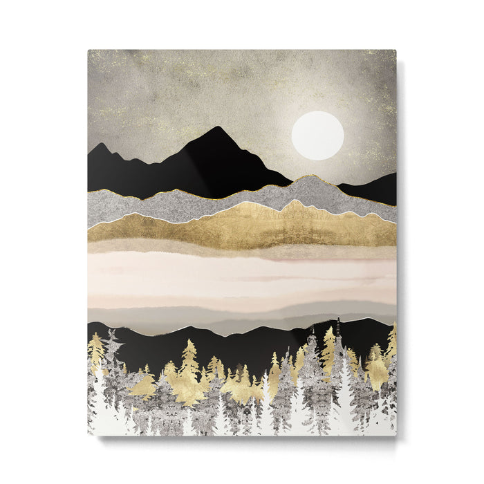 Winter Moon Metal Print Gallery Image 1