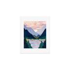 Winter Mountain Lake Art Print Gallery Image 1