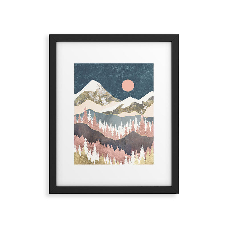 Winter Peaks Framed Art Print Gallery Image 6
