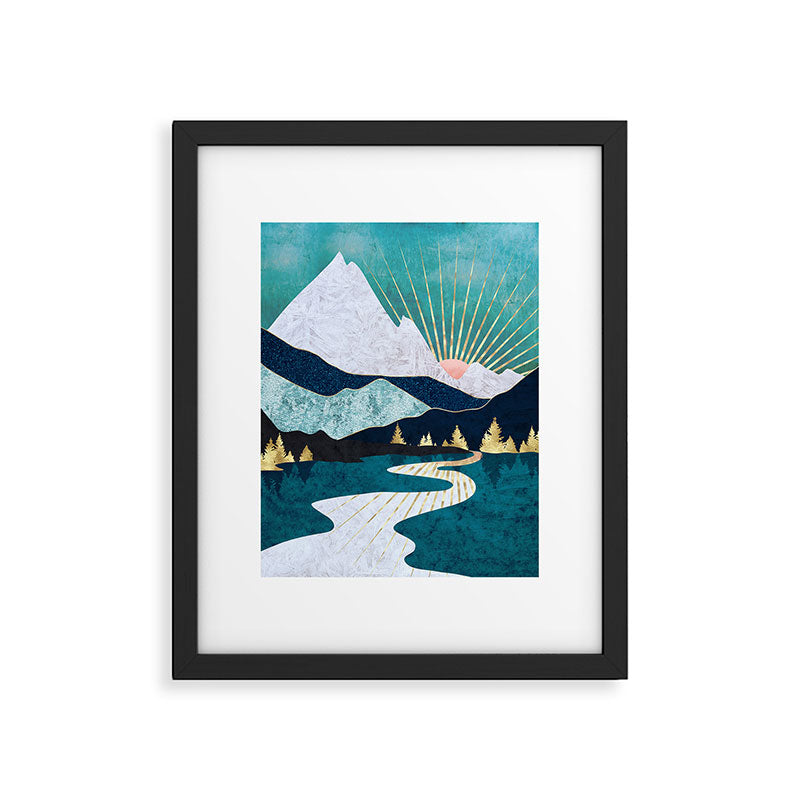 Winter River Framed Art Print Gallery Image 6