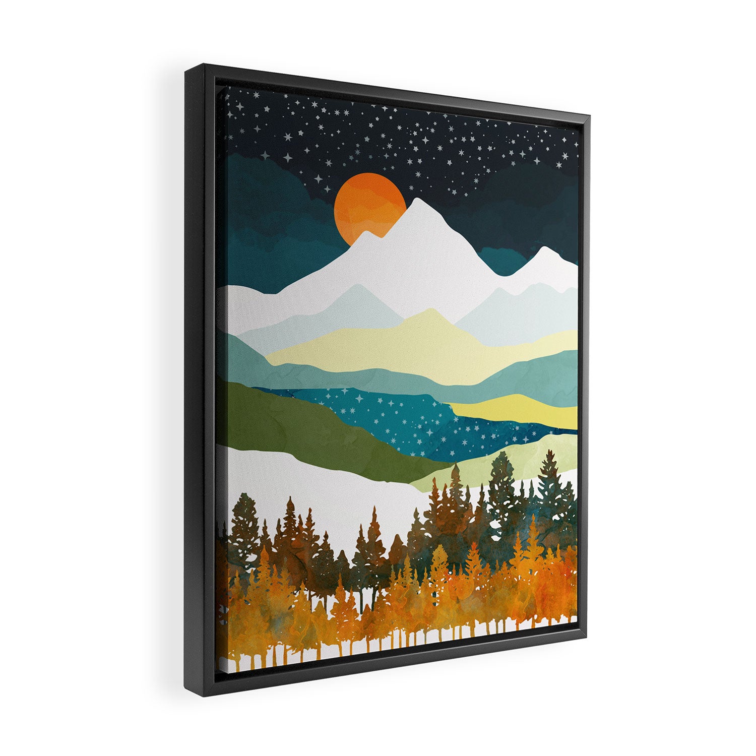 Winters Night Framed Canvas Print Gallery Image 2