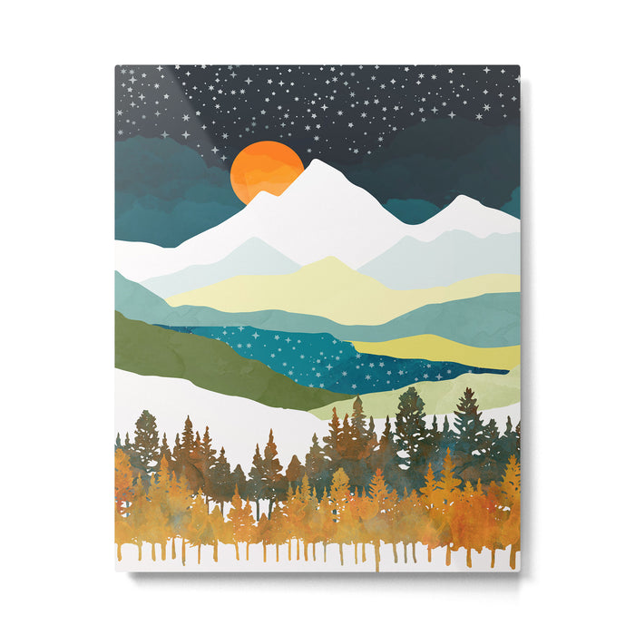 Winters Night Metal Print Gallery Image 1