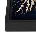 Yellow Metallic Jellyfish Framed Canvas Print Gallery Image 3