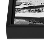 Back and white surf beach photo Framed Canvas Print Gallery Image 3
