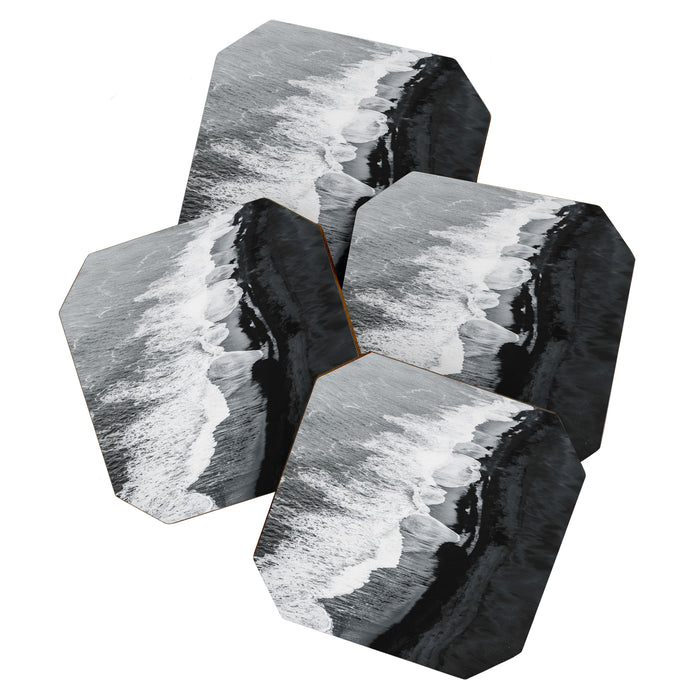 Beach Black And White Coaster Gallery Image 1