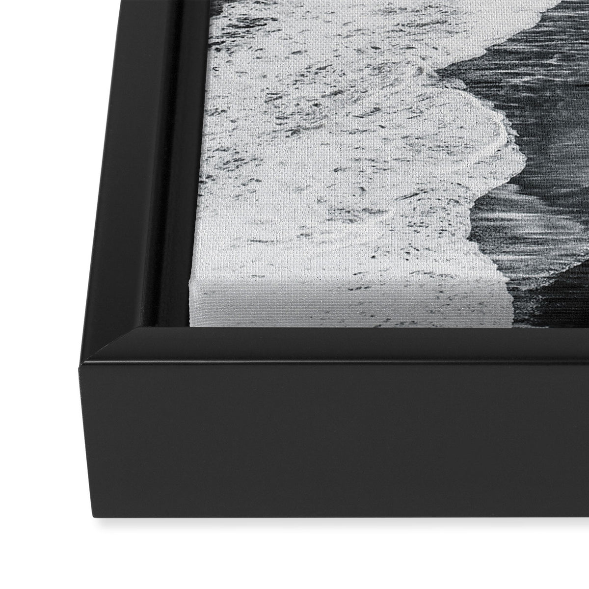 Beach Black And White Framed Canvas Print Gallery Image 3