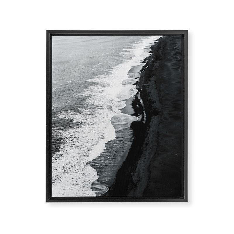 Beach Black And White Framed Canvas Print Gallery Image 6