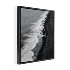 Beach Black And White Framed Canvas Print Gallery Image 2