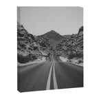 Black and White Desert Road Canvas Print Gallery Image 6
