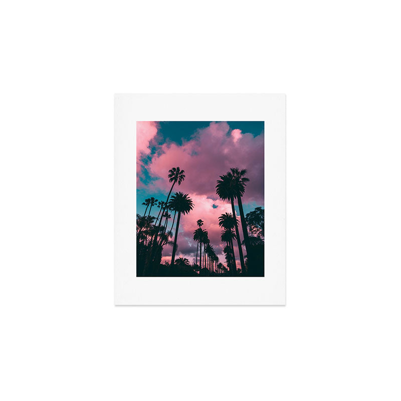 California Sunset Palms Photography Art Print Gallery Image 1