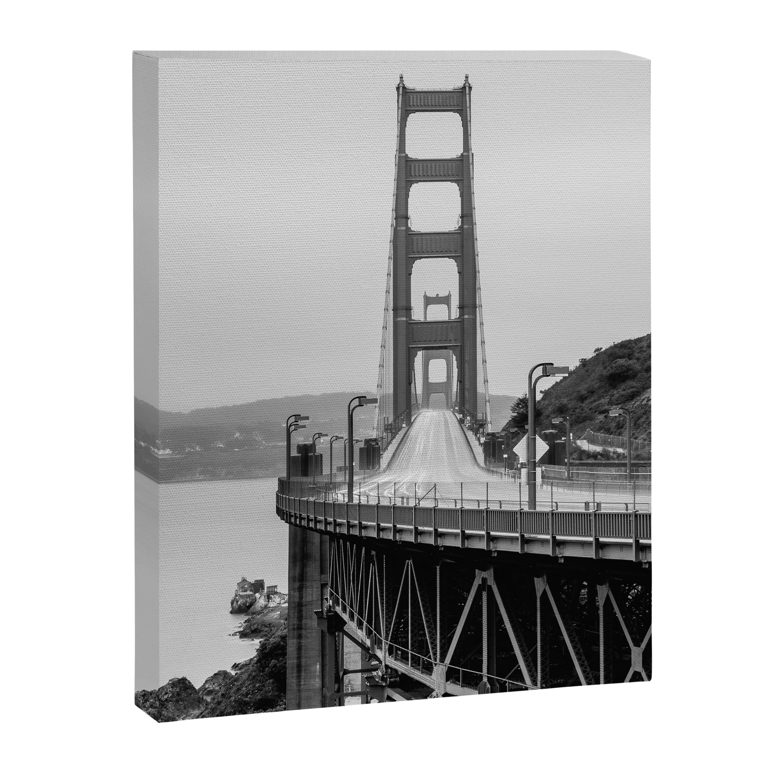 Golden Gate Bridge Black And White Canvas Print Gallery Image 6