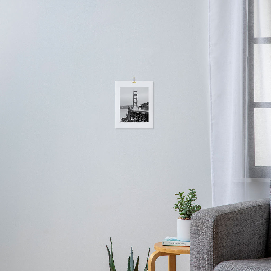 Golden Gate Bridge Black And White Art Print Gallery Image 3