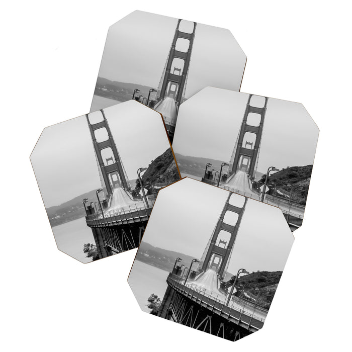 Golden Gate Bridge Black And White Coaster Gallery Image 1