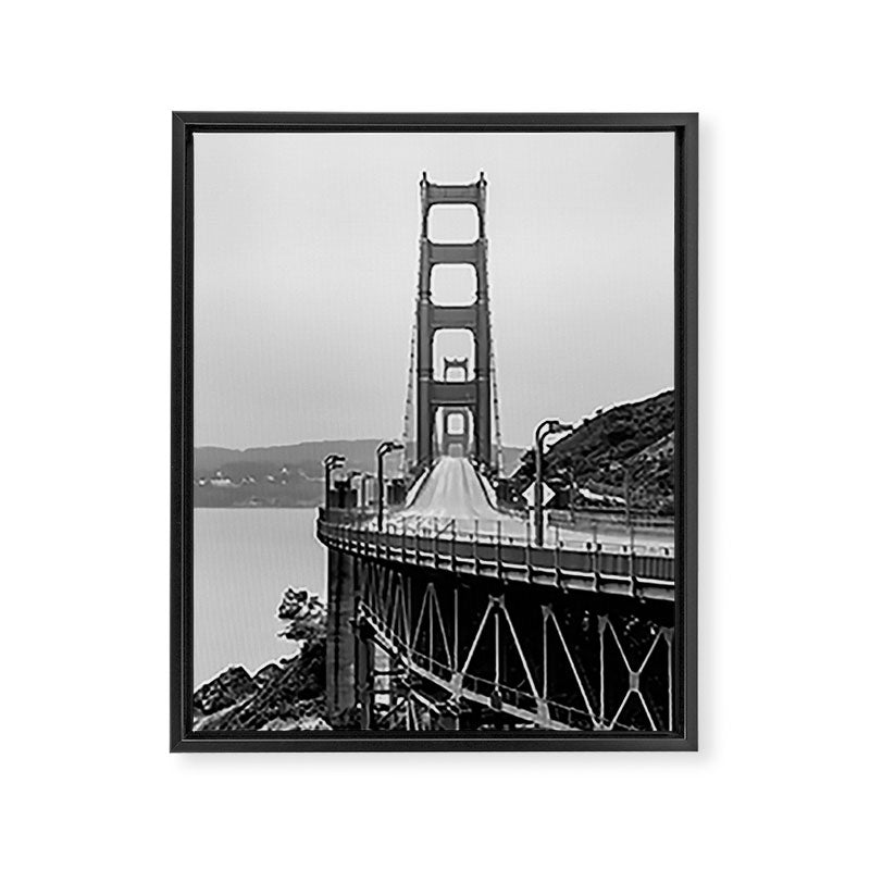 Golden Gate Bridge Black And White Framed Canvas Print Gallery Image 6