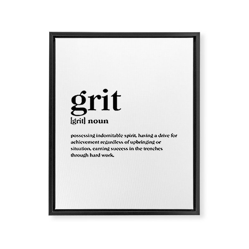 Grit Definition Framed Canvas Print Gallery Image 6