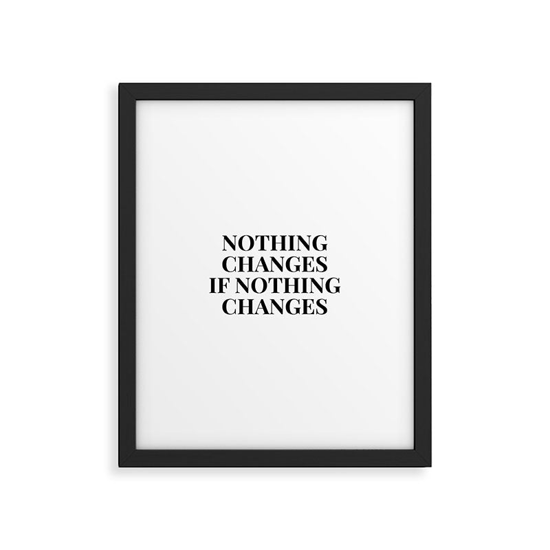 Nothing changes if nothing changes Framed Art Print Gallery Image 5