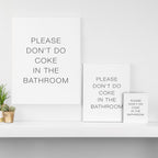 Please Don't Do In The Bathroom Canvas Print Gallery Image 3