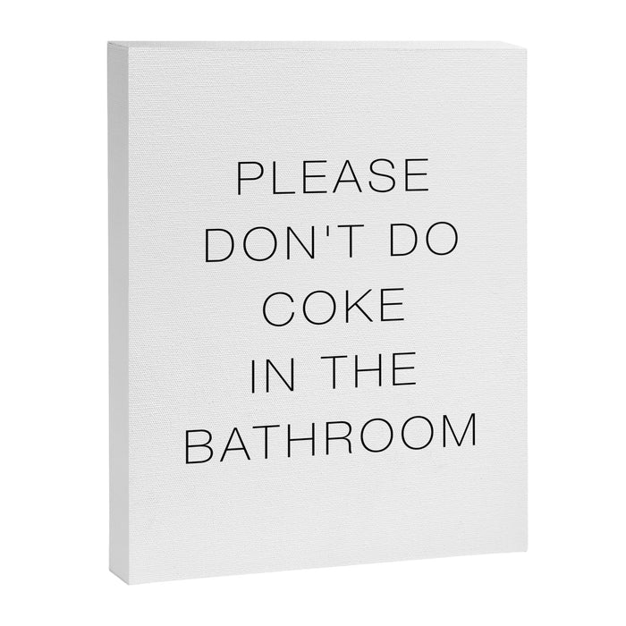 Please Don't Do In The Bathroom Canvas Print Gallery Image 1