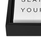 Please Seat Yourself Framed Canvas Print Gallery Image 3